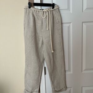Women’s  Beige Linen Pants, size 40